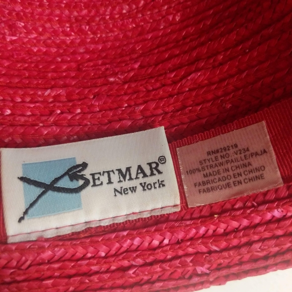 Hot Pink Straw Hat Cosplay Costume - Picture 5 of 10